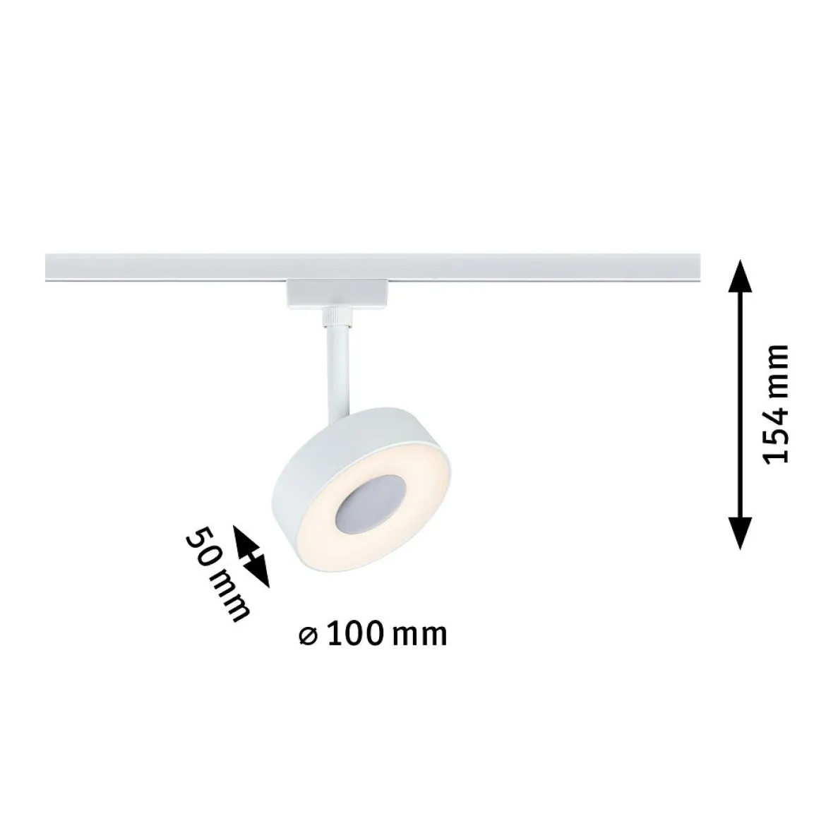 Paulmann Design URail 95588 LED Schienenspot 3000K dimmbar 230V Weiß