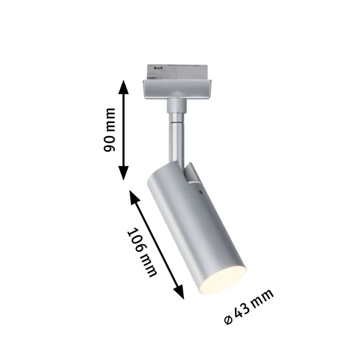 Paulmann Design URail 95590 LED Schienenspot Tubo 3000K dimmbar chrom matt