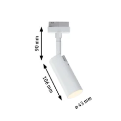 Paulmann Design URail 95591 LED Schienenspot Tubo 3000K dimmbar weiß