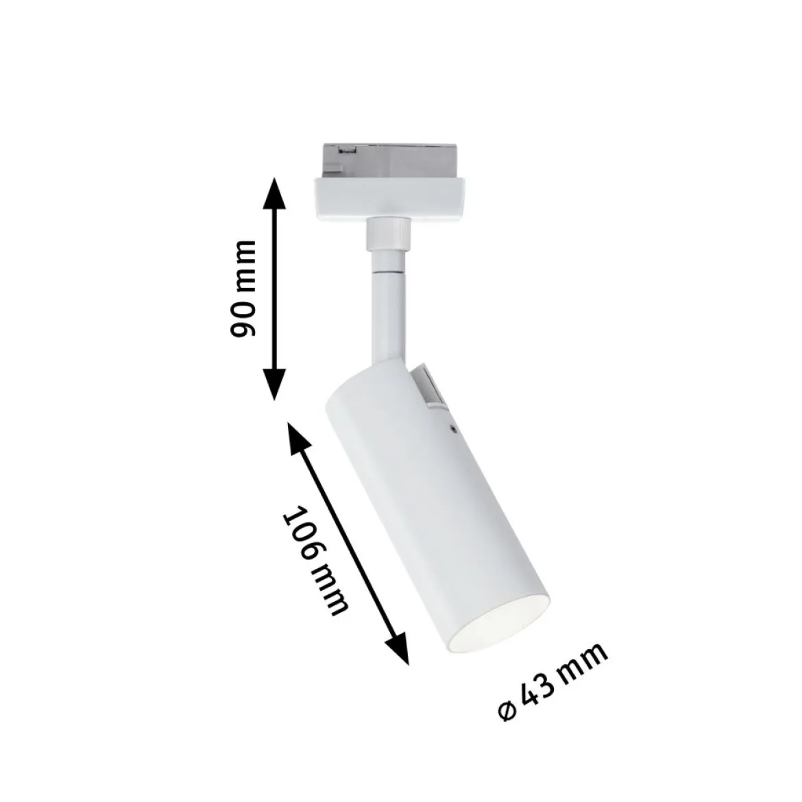 Paulmann Design URail 95597 LED Schienenspot Tubo 4000K dimmbar weiß