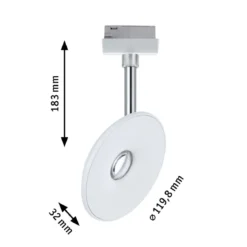 Paulmann Design URail No. 96937 URail LED Spot Sphere Weiß Chrom 2700K dimmbar