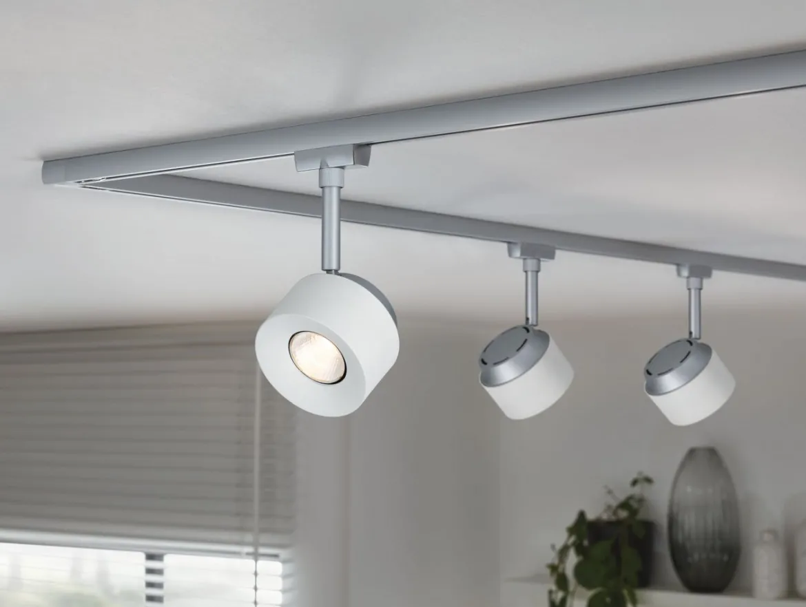 Paulmann Design URail No. 95373 URail LED-Spot Pane 7,4W Weiß Chrom matt 2700K