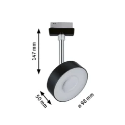 Paulmann Design URail No. 96939 URail LED-Spot Circle 5W Schwarz matt chrom 4000K