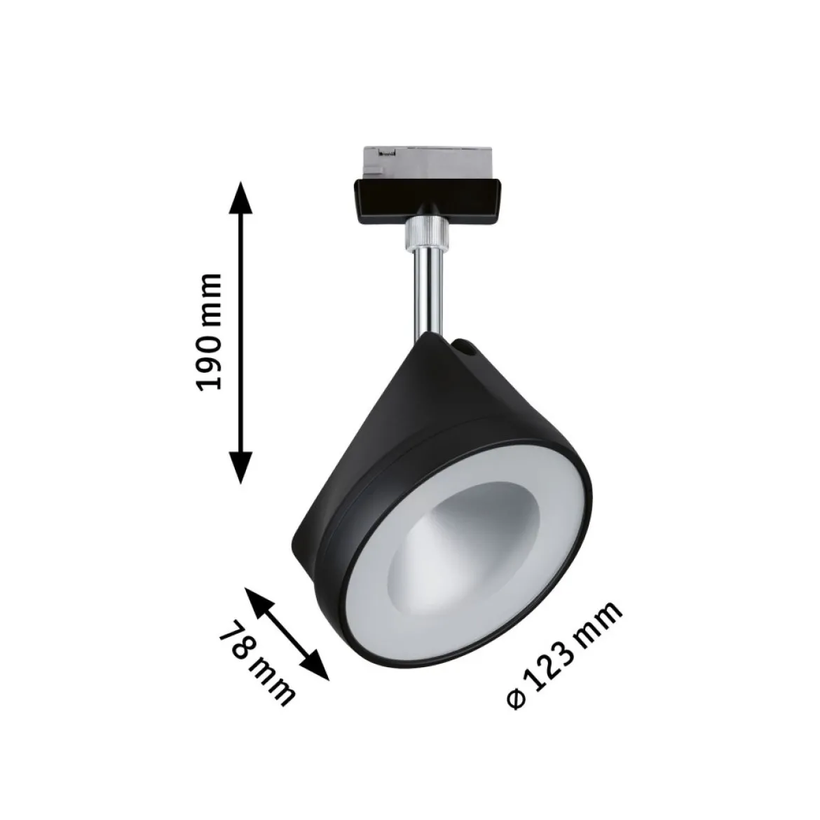 Paulmann Design URail No. 96942 URail LED-Spot Arena 14W Schwarz matt chrom 4000K