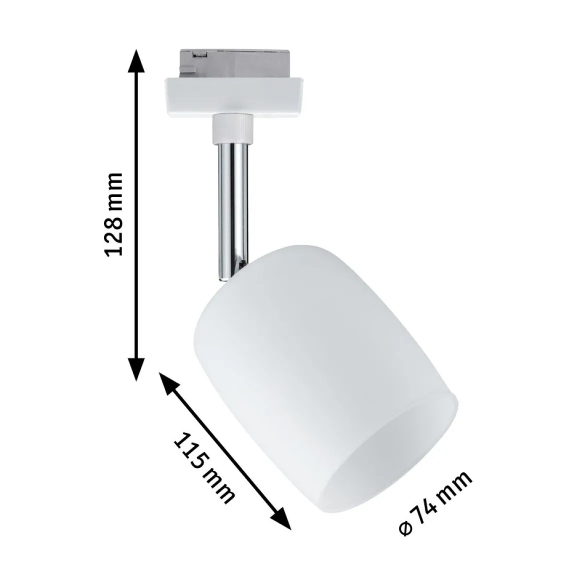 Paulmann Design URail No. 95342 URail Spot Blossom Weiß Satinglas max. 10W