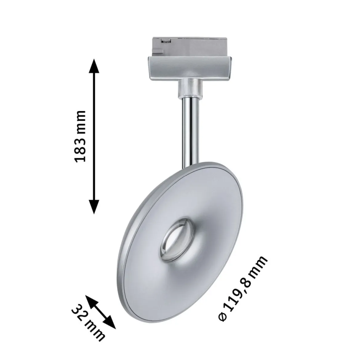Paulmann Design URail No. 96936 URail LED Spot Sphere Chrom matt 2700K dimmbar