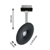 Paulmann Design URail No. 96938 URail LED Spot Sphere Schwarz matt 2700K dimmbar