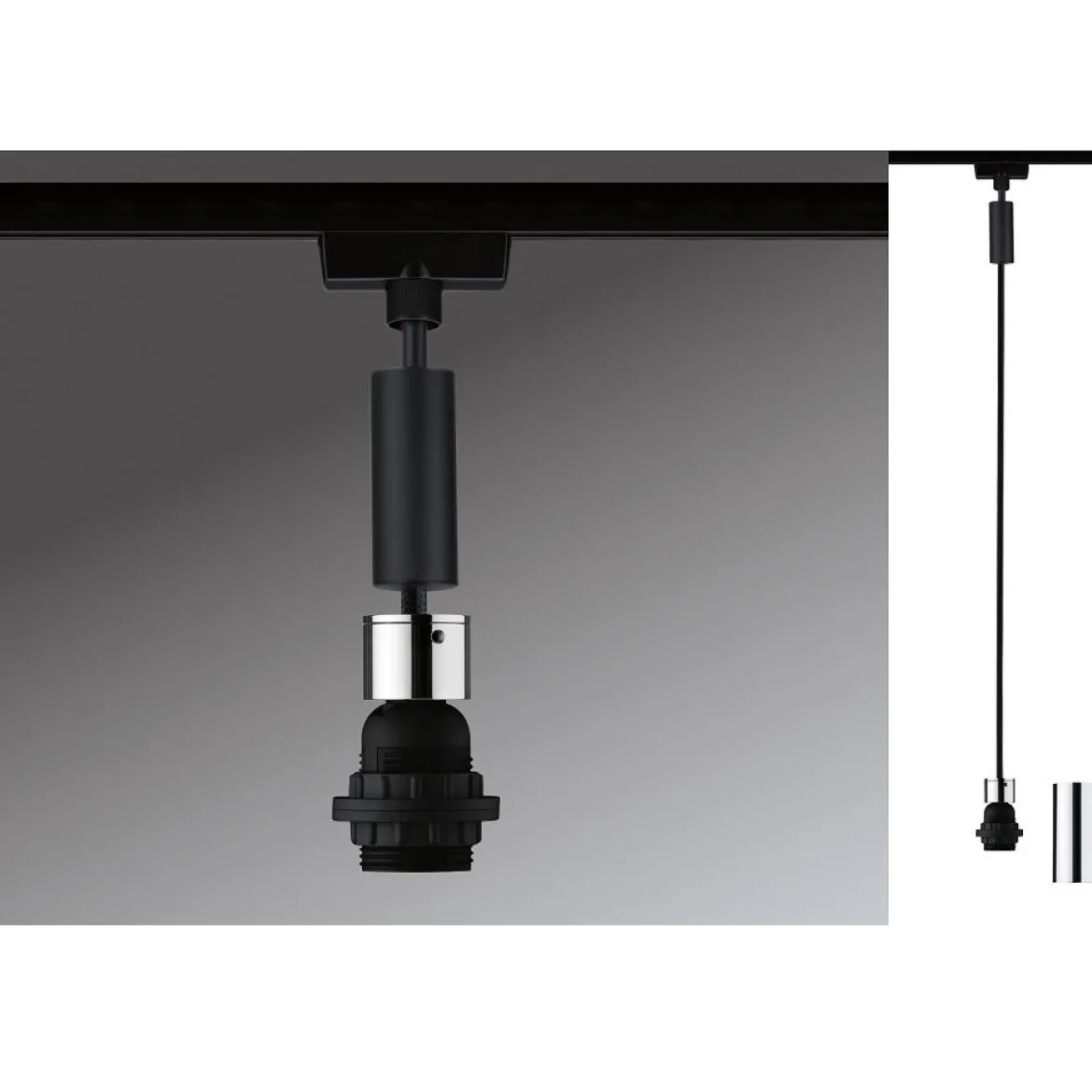 Paulmann Design URail No. 96919 URail DecoSystems Pendel schwarz max.20W E27