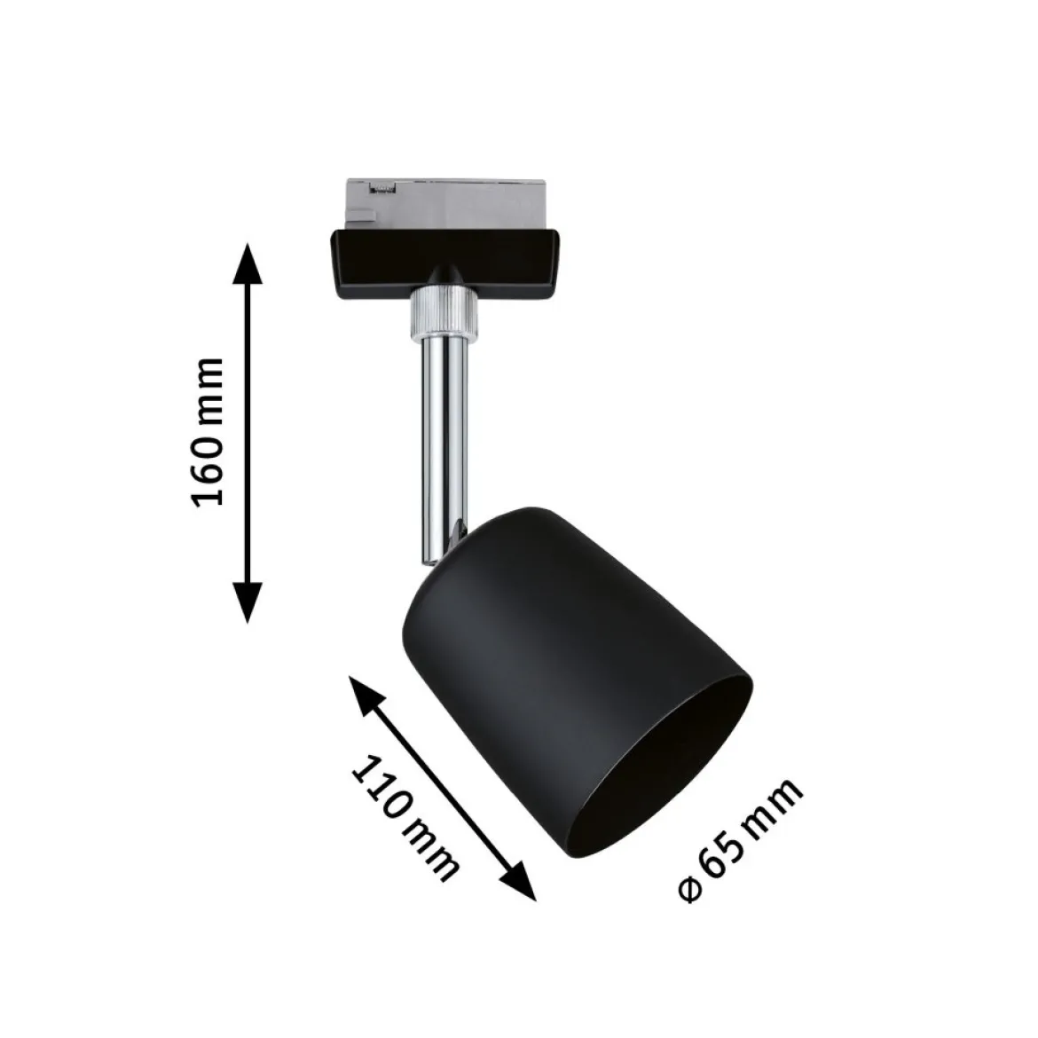 Paulmann Design URail No. 96926 URail LED-Spot Cover schwarz chrom max. 10W