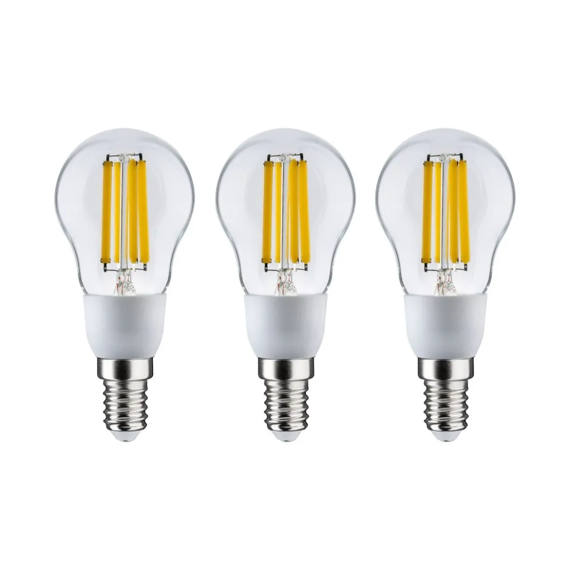 Paulmann 29134 Eco-Line Filament 230V LED Tropfen 3er-Pack E14 525lm 3000K klar