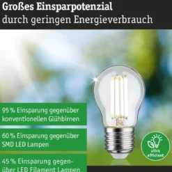 Paulmann 29214 Eco-Line Filament 230V LED Tropfen E27 840lm 4W 4000K Klar