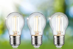 Paulmann 29215 Eco-Line Filament 230V LED Tropfen E27 3er-Set 525lm 2,5W 3000K Klar