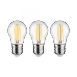 Paulmann 29215 Eco-Line Filament 230V LED Tropfen E27 3er-Set 525lm 2,5W 3000K Klar