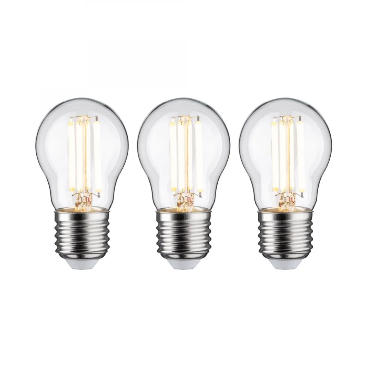 Paulmann 29215 Eco-Line Filament 230V LED Tropfen E27 3er-Set 525lm 2,5W 3000K Klar