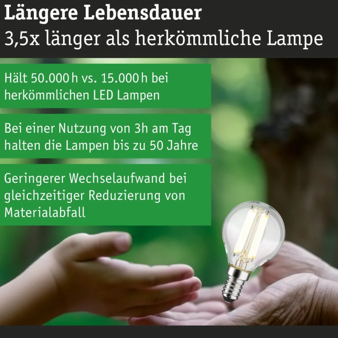 Paulmann 29204 Eco-Line Filament 230V LED Tropfen E14 840lm 4000K Klar