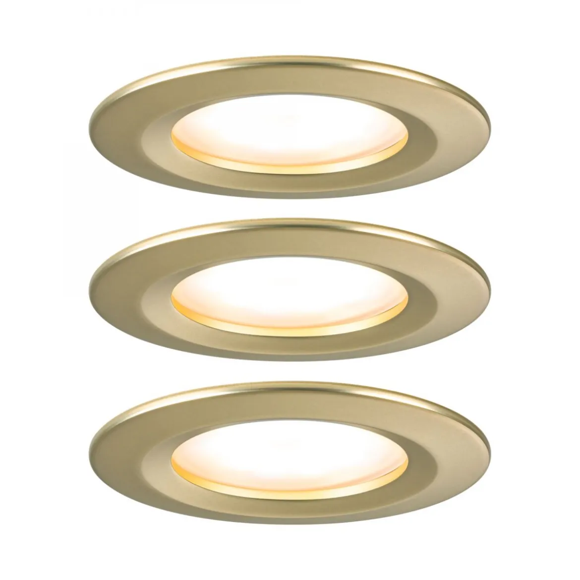 Paulmann 92405 Einbauleuchte LED Nova Coin 3er-Set starr 78mm gold IP44