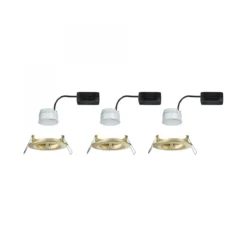 Paulmann 92405 Einbauleuchte LED Nova Coin 3er-Set starr 78mm gold IP44