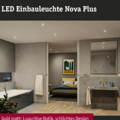 Paulmann 92403 Einbauleuchte LED Nova Plus schwenkbar 93mm gold IP65