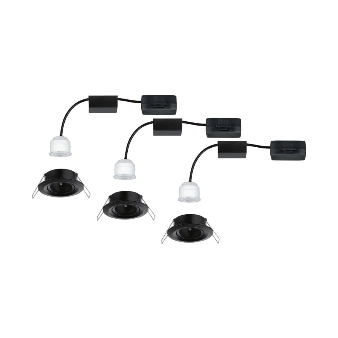 Paulmann 93083 Einbauleuchte Nova mini Coin Basisset schwarz 2700K schwenkbar