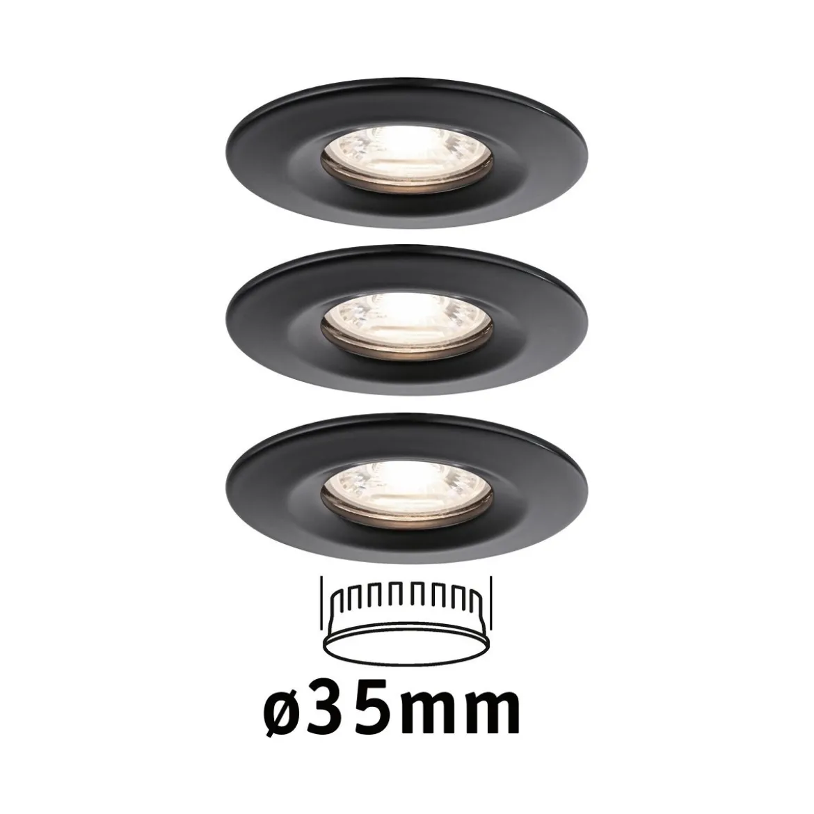 Paulmann 93084 Einbauleuchte Nova mini Coin Basisset starr 2700K schwenkbar