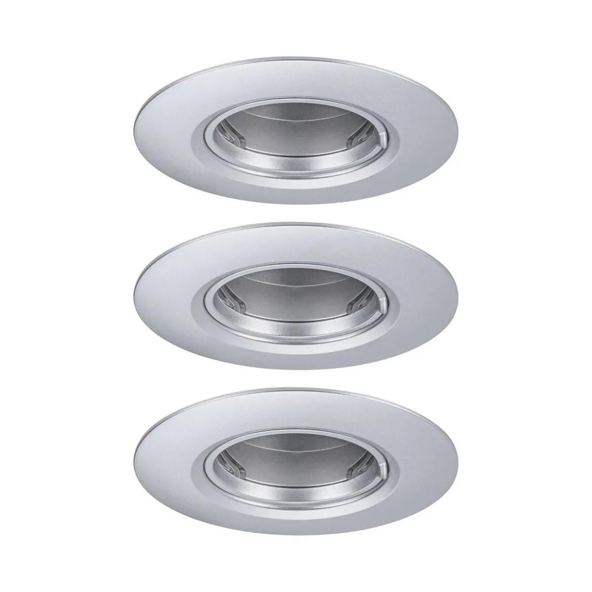 Paulmann 92113 Einbauleuchte rund 90mm 3er-Set Chrom starr