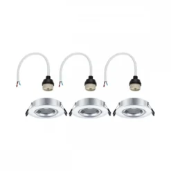 Paulmann 92110 Einbauleuchte rund 90mm 3er-Set Chrom schwenkbar GU10
