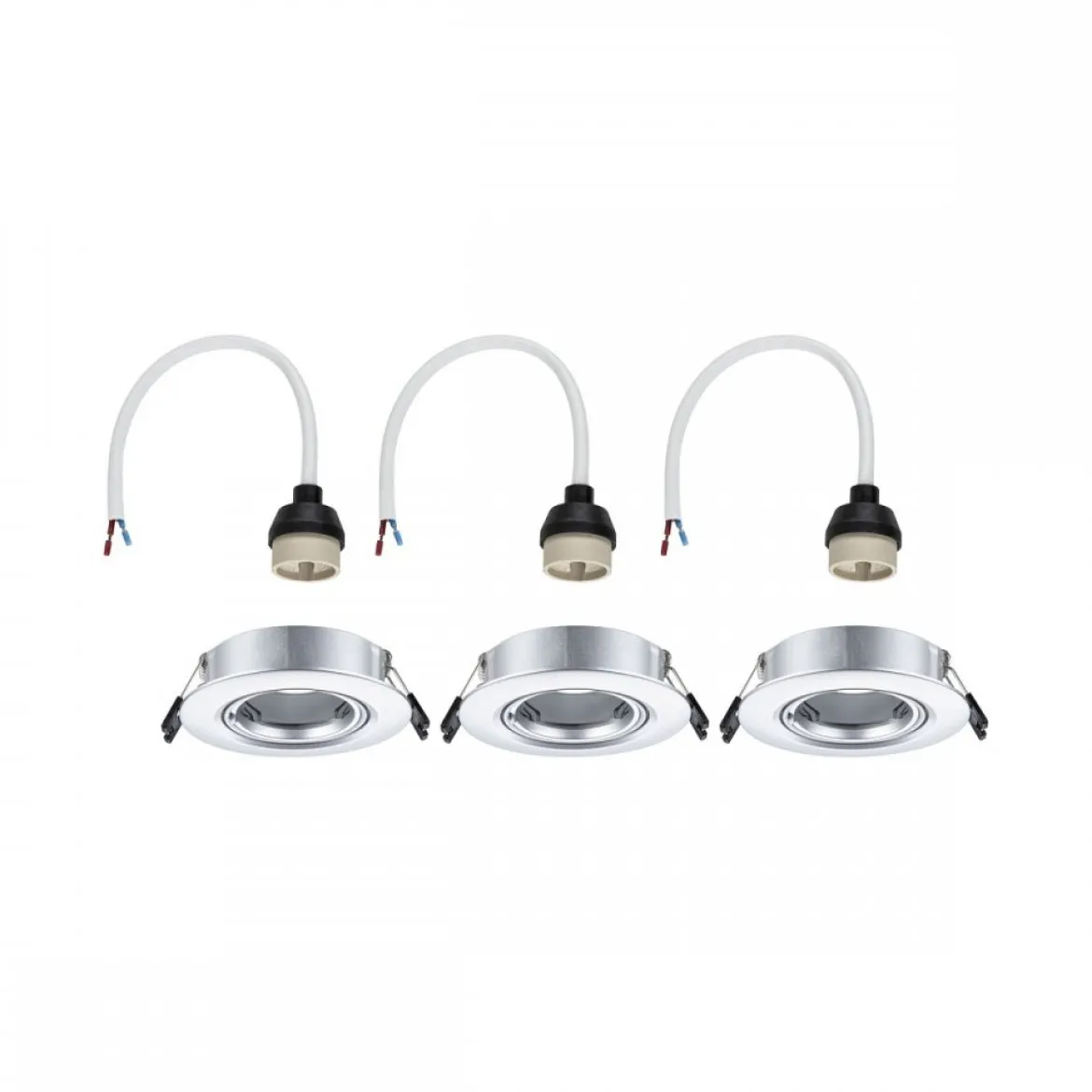 Paulmann 92110 Einbauleuchte rund 90mm 3er-Set Chrom schwenkbar GU10
