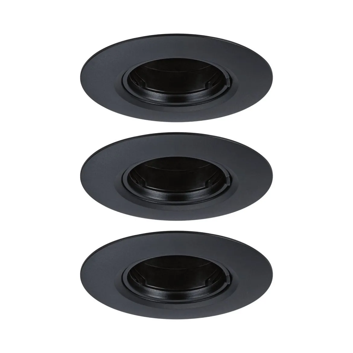 Paulmann 92114 Einbauleuchte rund 90mm 3er-Set Schwarz starr