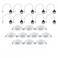 Paulmann 92115 Einbauleuchte rund 90mm 10er-Set Weiß schwenkbar