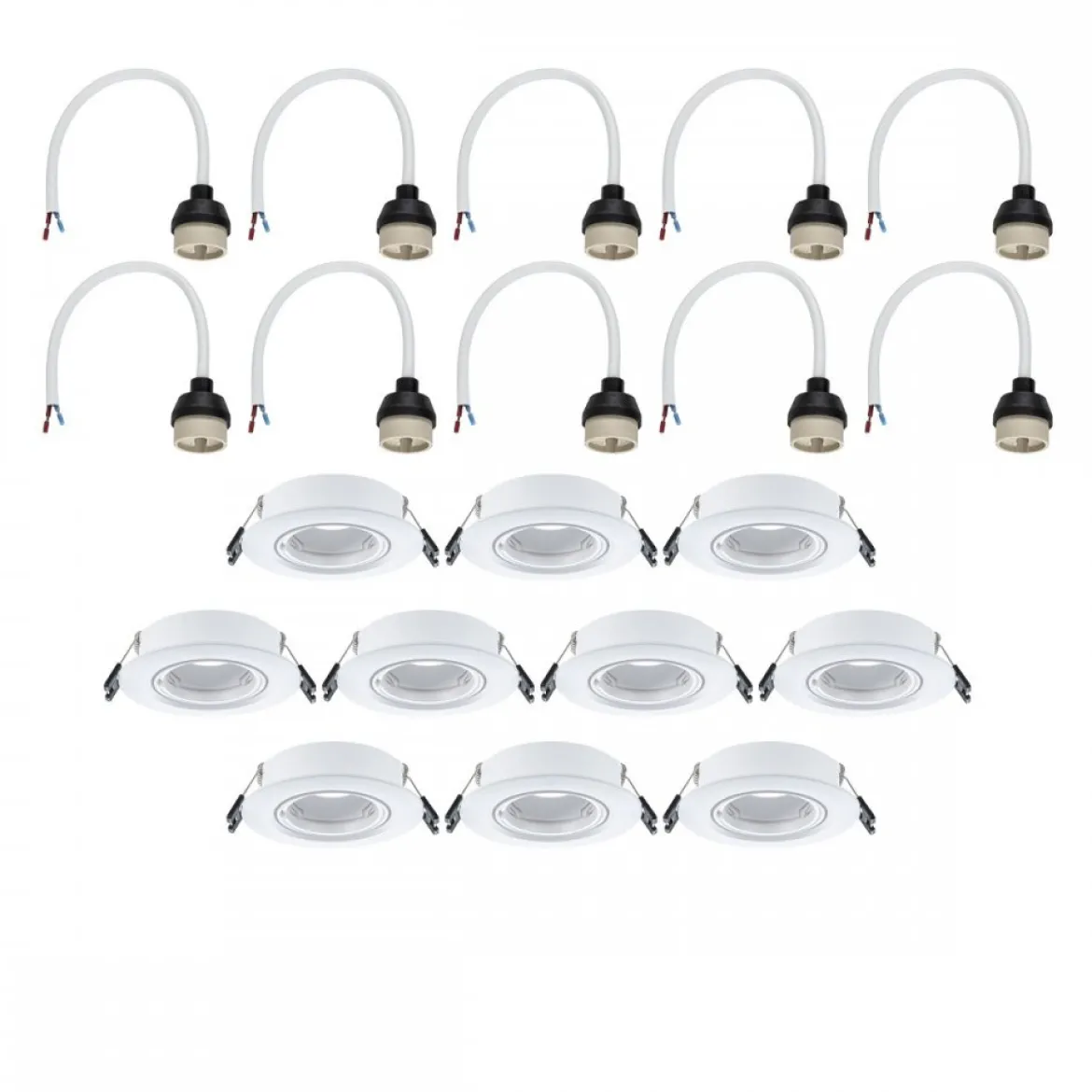 Paulmann 92115 Einbauleuchte rund 90mm 10er-Set Weiß schwenkbar