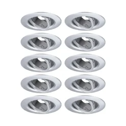 Paulmann 92116 Einbauleuchte rund 90mm 10er-Set Chrom schwenkbar
