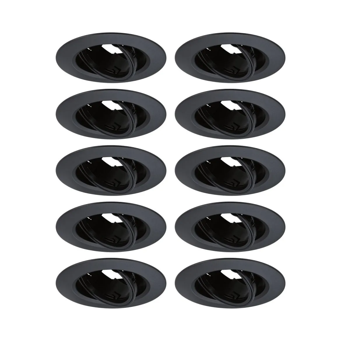 Paulmann 92117 Einbauleuchte rund 90mm 10er-Set Schwarz schwenkbar