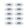 Paulmann 92118 Einbauleuchte rund 90mm 10er-Set Weiß starr