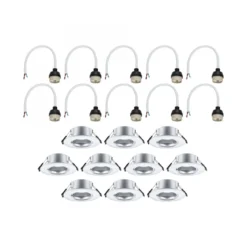 Paulmann 92119 Einbauleuchte rund 90mm 10er-Set Chrom starr