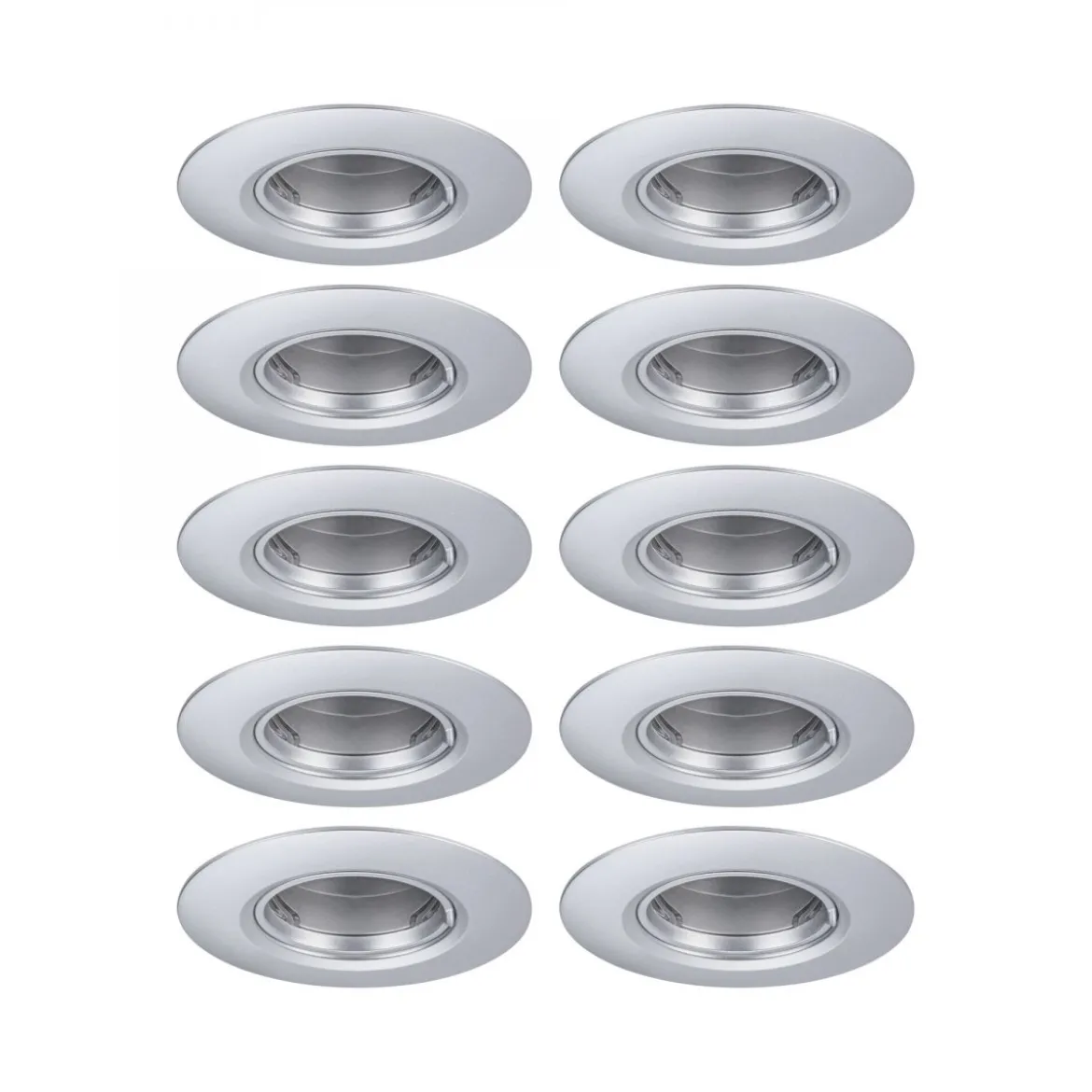 Paulmann 92119 Einbauleuchte rund 90mm 10er-Set Chrom starr