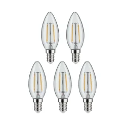 Paulmann 29094 Filament 230V LED Kerze E14 5er Pack 2700K klar