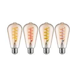 Paulmann 29164 Filament 230V Smart Home Zigbee LED Kolben ST64 E27 3er-Pack 470lm RGBW