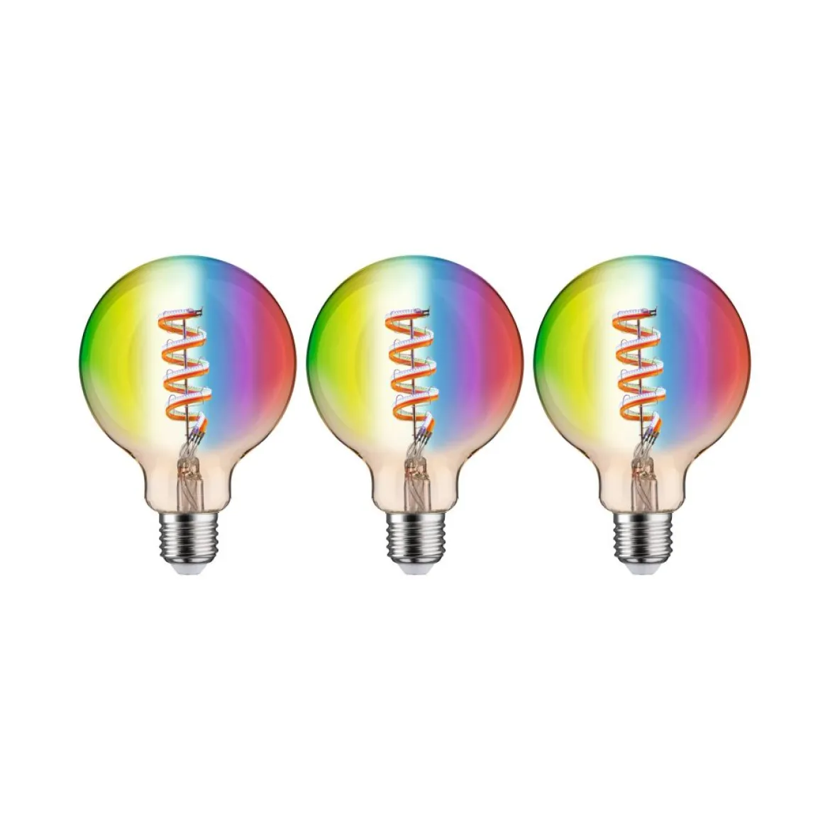Paulmann 29165 Filament 230V Smart Home Zigbee LED Globe G95 E27 3er-Pack 470lm RGBW