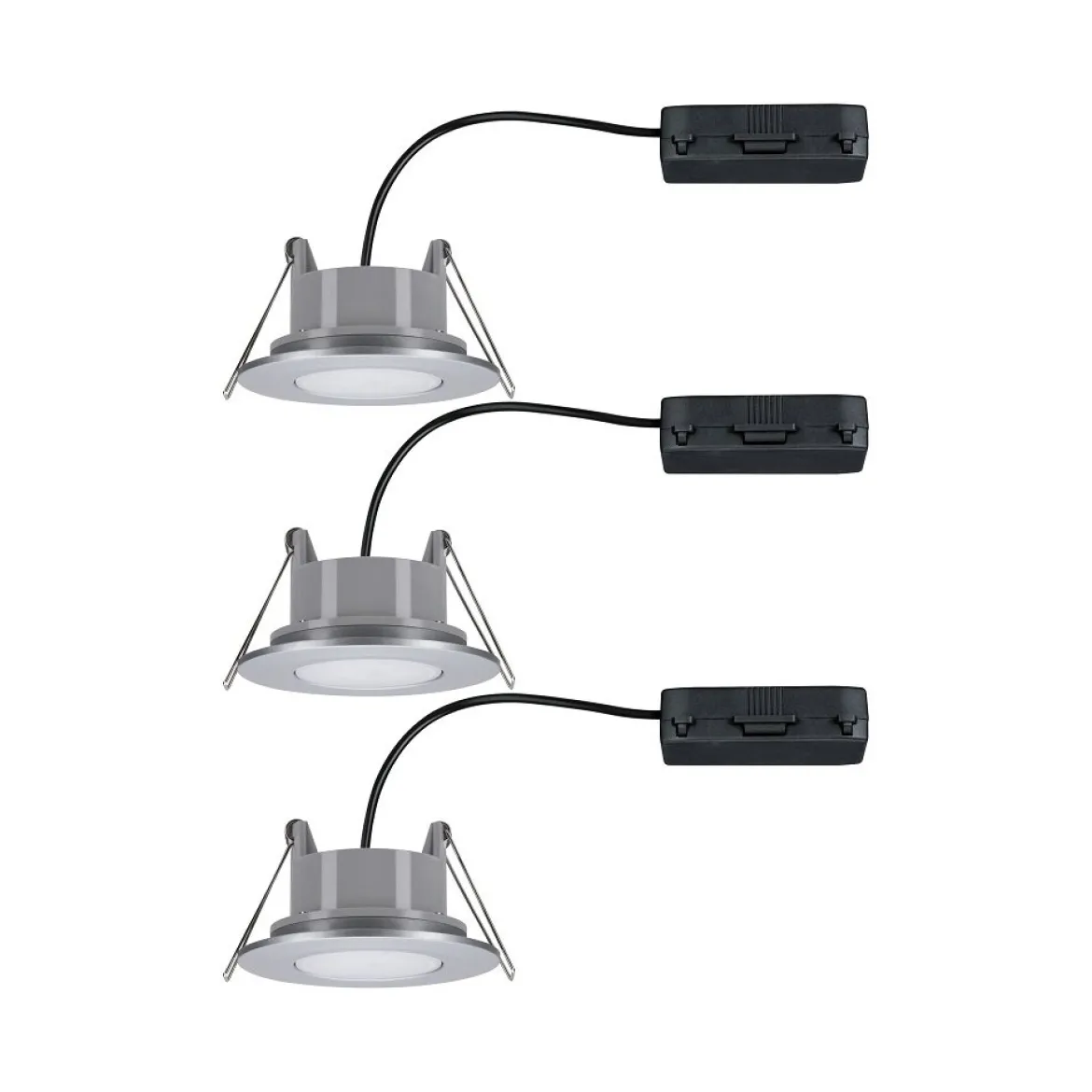 Paulmann 93095 HomeSpa LED Einbauleuchte Calla 3er-Set WhiteSwitch IP65 Chrom matt