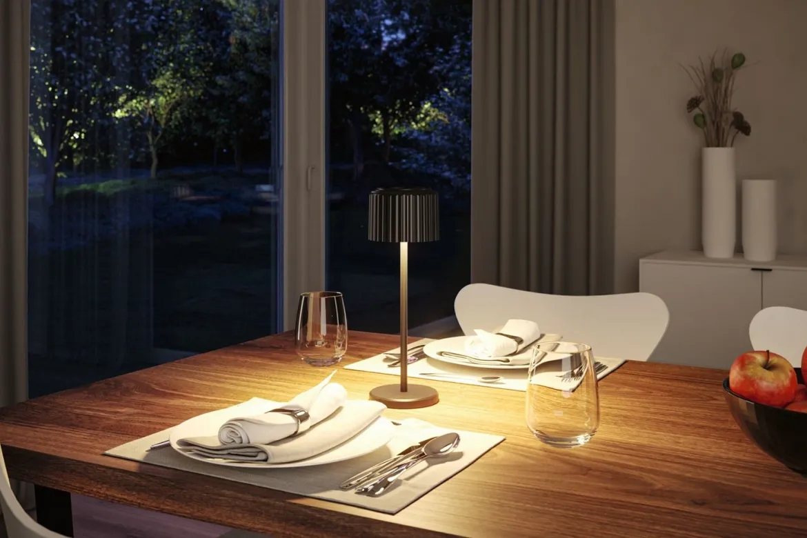 Paulmann 94878 LED Akkuleuchte Else 2700K IP44 dimmbar Schwarz