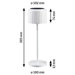 Paulmann 94879 LED Akkuleuchte Else 2700K IP44 dimmbar Weiß