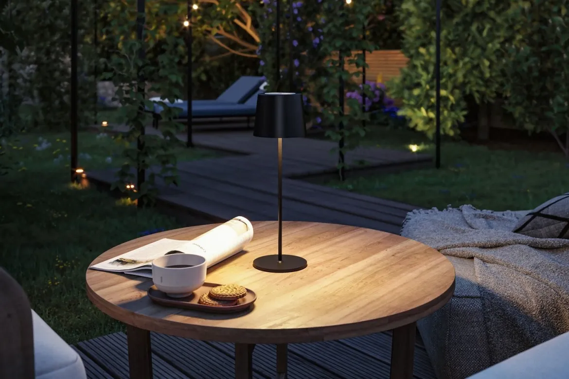 Paulmann 76996 LED Akkuleuchte Gilo 2700K IP44 dimmbar schwarz