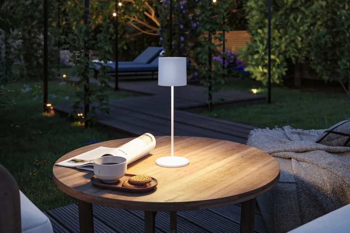 Paulmann 76999 LED Akkuleuchte Tuni 2700K IP44 dimmbar weiß