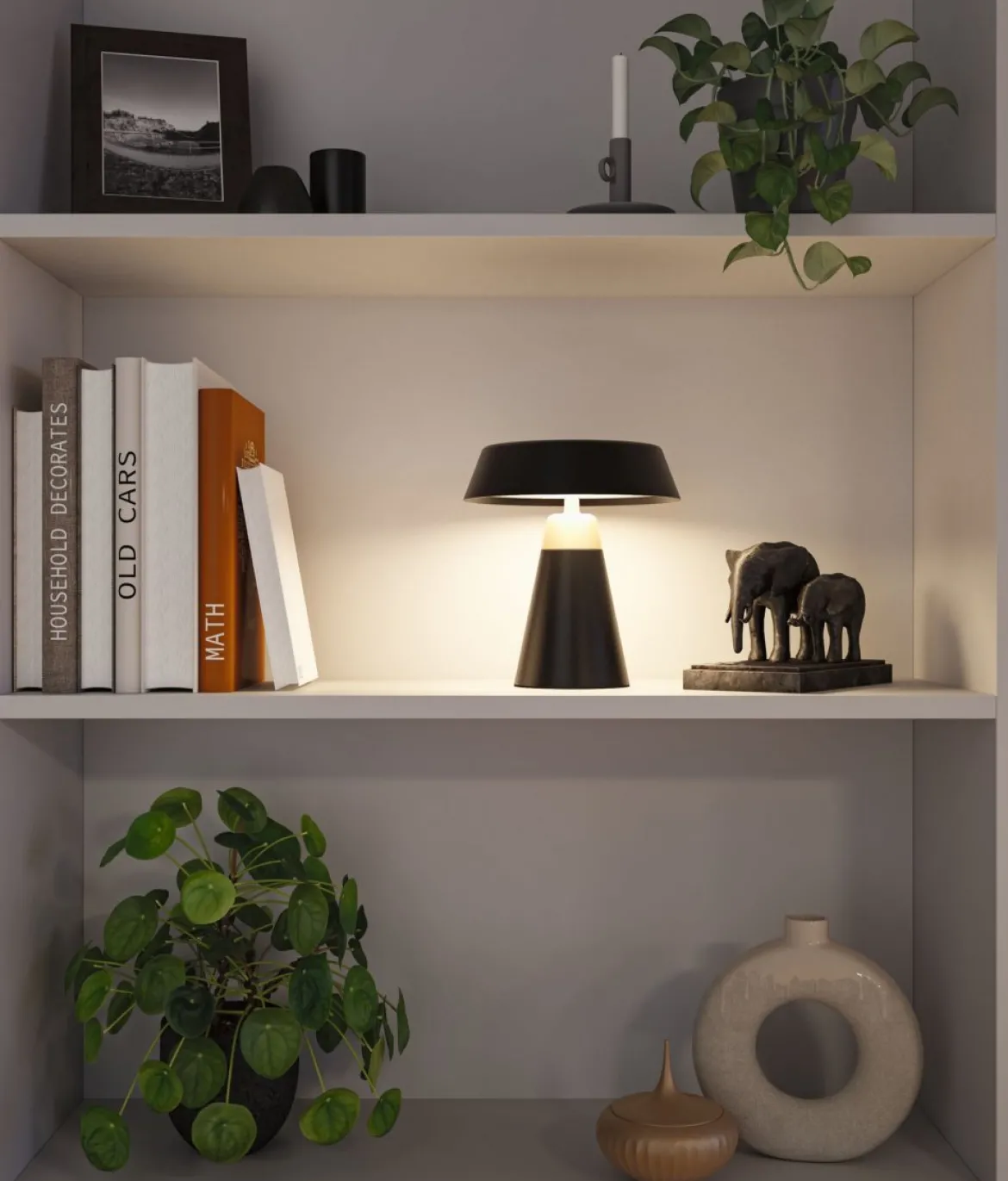 Paulmann 77060 LED Akku Tischleuchte Lirox White Switch IP44 dimmbar Schwarz