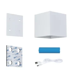 Paulmann 71283 LED Akku Wandleuchte Nyara eckig IP44 3000K weiß Bewegungsmelder