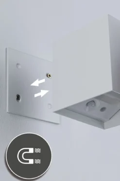 Paulmann 71283 LED Akku Wandleuchte Nyara eckig IP44 3000K weiß Bewegungsmelder