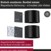 Paulmann 71284 LED Akku Wandleuchte Nyora rund IP44 3000K schwarz Bewegungsmelder