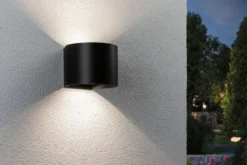 Paulmann 71284 LED Akku Wandleuchte Nyora rund IP44 3000K schwarz Bewegungsmelder