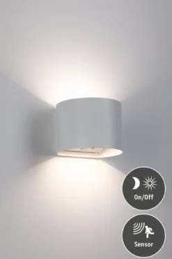 Paulmann 71285 LED Akku Wandleuchte Nyora rund IP44 3000K weiß Bewegungsmelder