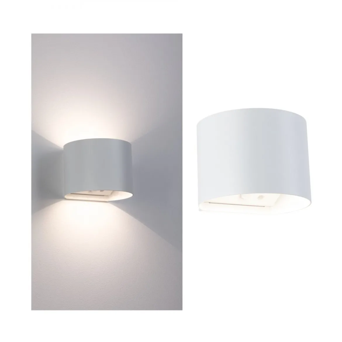 Paulmann 71285 LED Akku Wandleuchte Nyora rund IP44 3000K weiß Bewegungsmelder